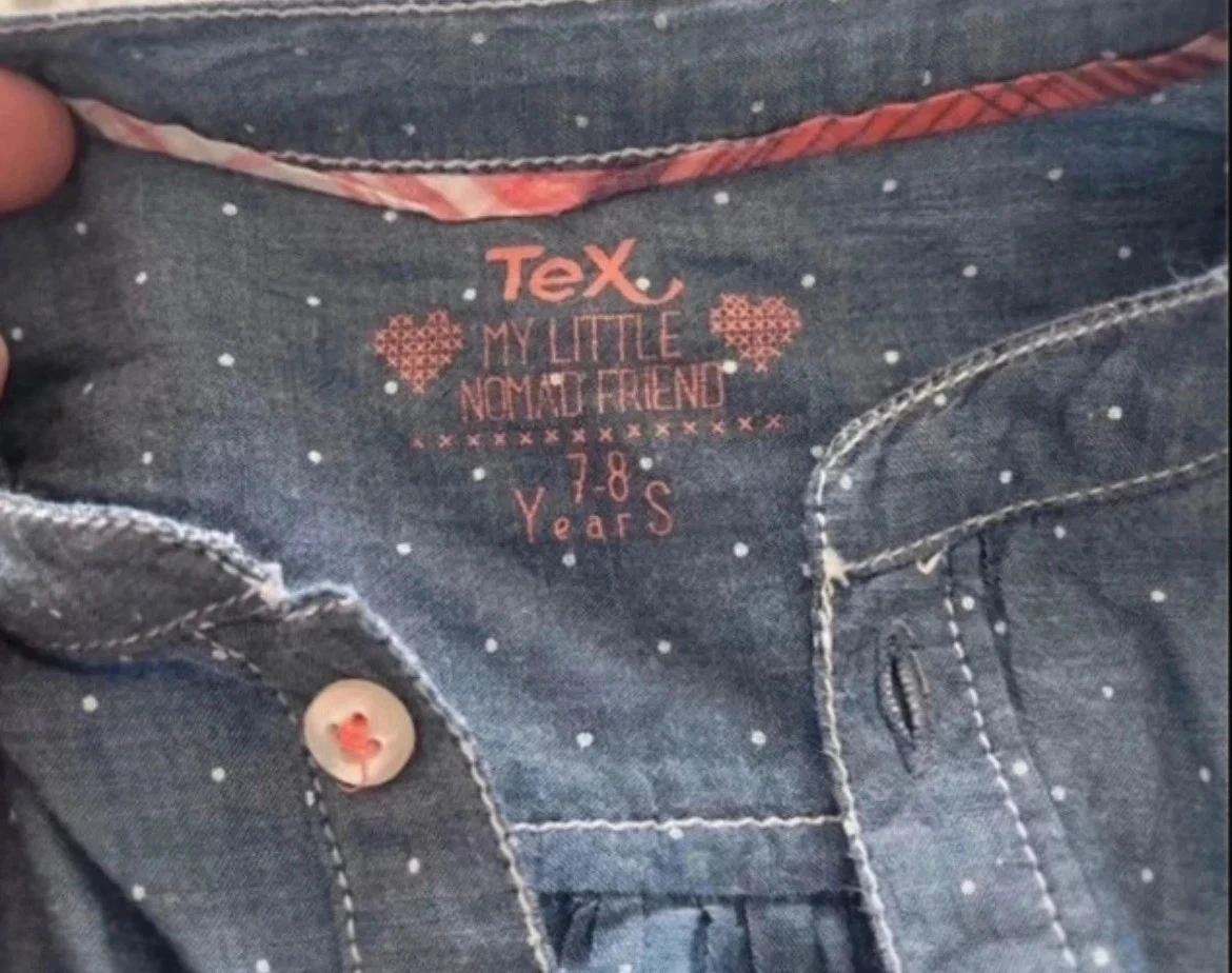 Camisa para menina TEX – Tamanho 7/8 anos – Bom estado – photo 2
